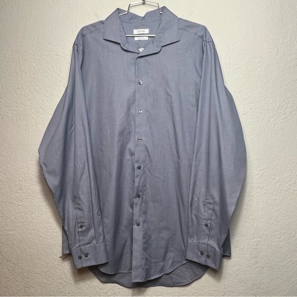 Calvin Klein Slim Tall Infinite Non Iron Tekfit Stretch Collar Dress Shirt - Picture 1 of 9